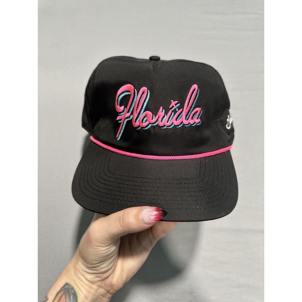 Bad Birdie Mens "Florida" Golf Hat Adjustable Snapback Retro Miami Vice Vibe